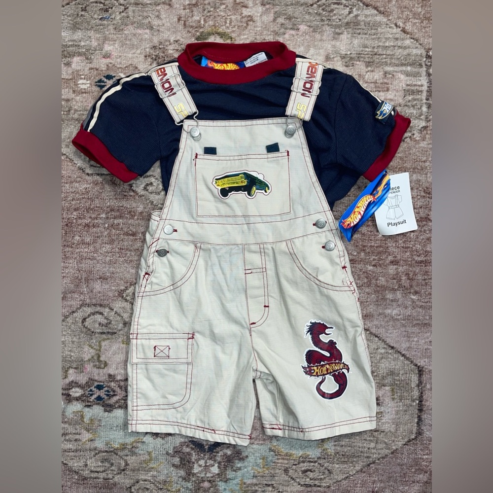 2001 Vintage HotWheels overalls 
Size 4 NWT but VGUC because of age